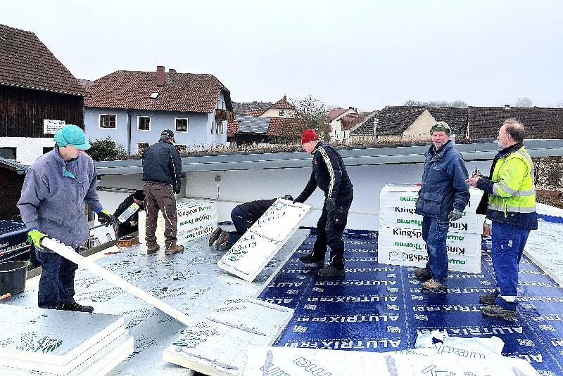 Der Anbau am Gemeinschaftshaus wird erneuert.