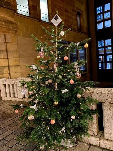 Seit dem ersten Adventssonntag stellt der Serviceclub Ladie’s Circle 85 Amberg mit einem Christbaum auf der Krambrücke seine aktuellen Aktivitäten vor. Bild: Uschald

 - Foto von Uschald